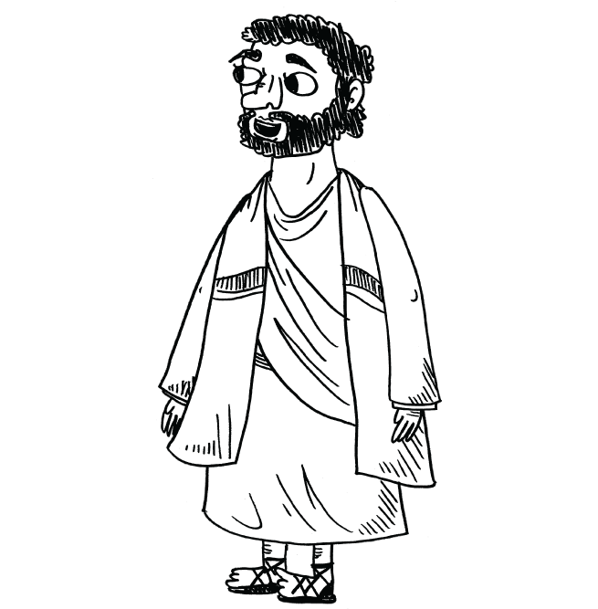 Flat Jesus no outline flip